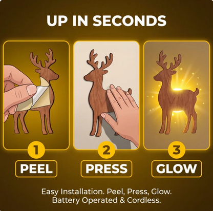 DeerGlow™ Press On Reindeer light